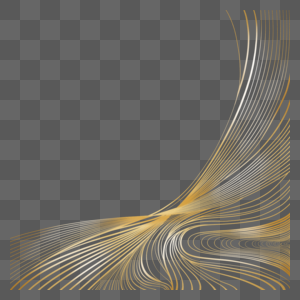 抽象金色线条波纹光滑边框图片