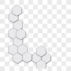 白色透明六边形斑图图片