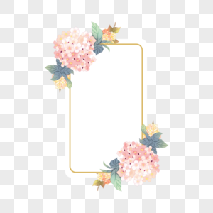 绣球花卉边框图片