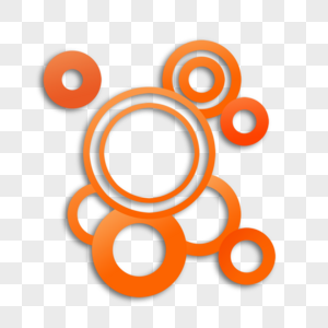 边框圆环抽象渐变橙色图片