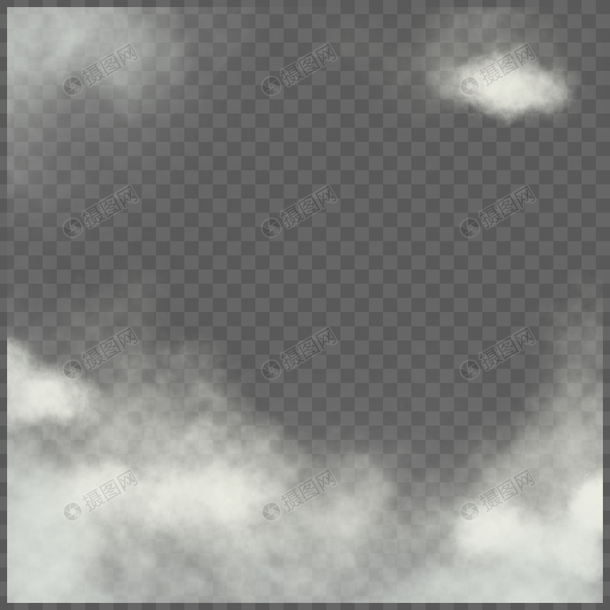 烟雾云朵乌云边框图片