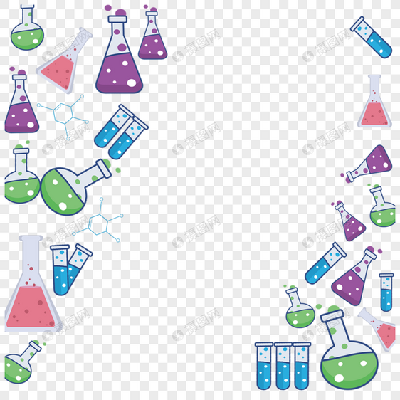 丰富化学药剂器材边框图片