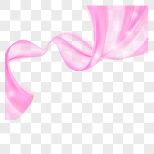 粉色丝绸曲线装饰边框图片