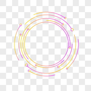 渐变色电子线路圆圈图片