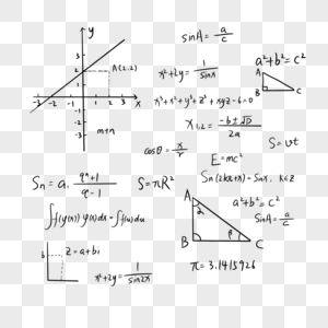 涂鸦公式数学图片