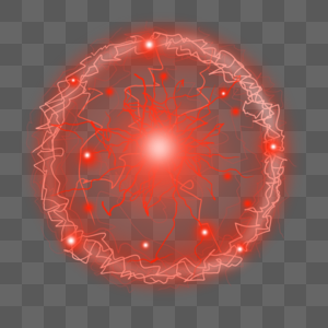 红色光效发光电子球图片