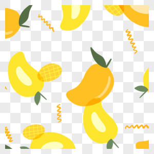 美味黄色芒果水果边框图片