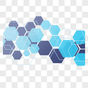 边框多边形几何重叠创意蓝色图片