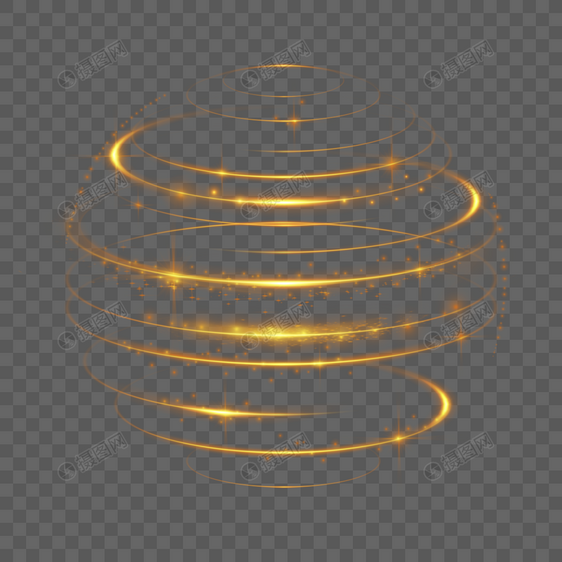 抽象光效球体围绕线条样式图片