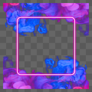 霓虹烟雾正方形边框紫色图片