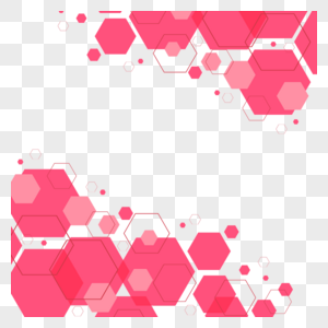 粉色抽象多边形几何边框图片