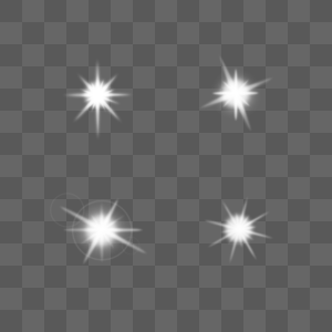 闪耀的白色星辰组合图片
