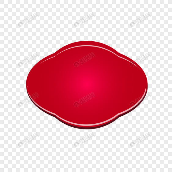 红色椭圆形图片