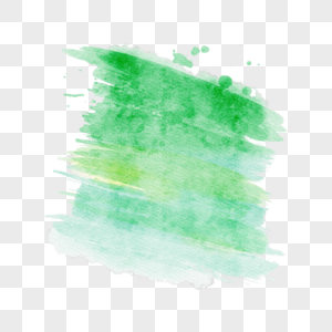 笔刷笔触绿色水彩风格高清图片
