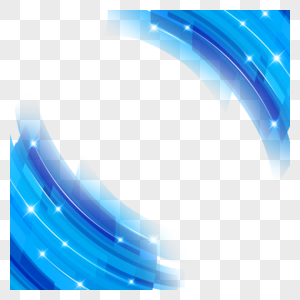 星星亮点弧形抽象线条蓝色边框图片