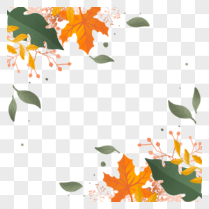 用五颜六色的树叶画出秋天叶子枫叶图片