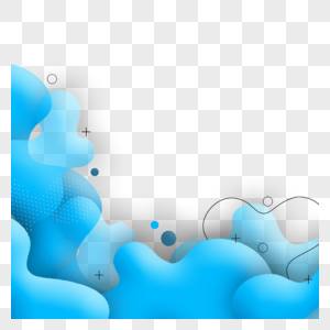 抽象流体sns蓝色边框图片