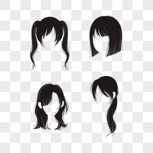 女生头发发型组合图片