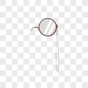 眼镜单片复古绅士素材