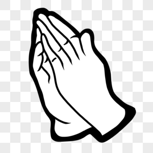 线条简洁祈祷的手势图片
