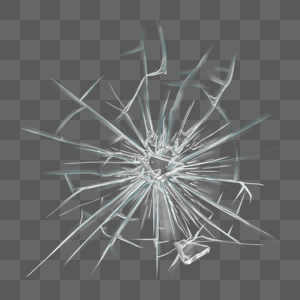 玻璃裂纹破碎的防弹玻璃图片