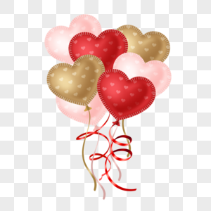 爱心气球可爱花纹图片