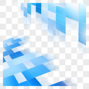 立体视觉正方形抽象线条蓝色边框图片
