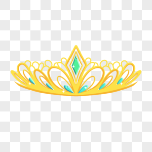 绿钻石金色公主王冠图片