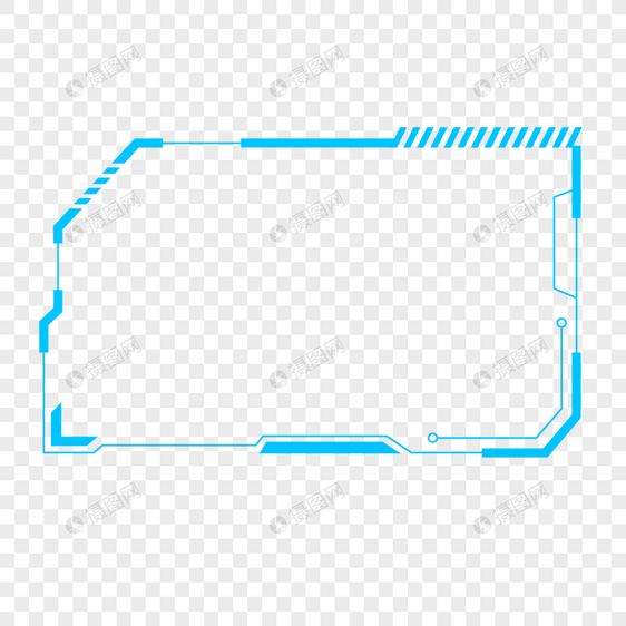 未来技术感测抽搐直播覆盖边框图片