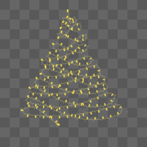 灯泡串灯灯光圣诞树图片