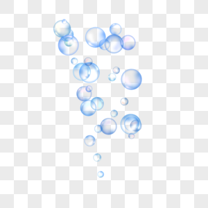 蓝色半透明气泡图片