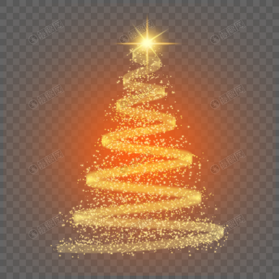 圣诞灯效橙色闪光灯条图片