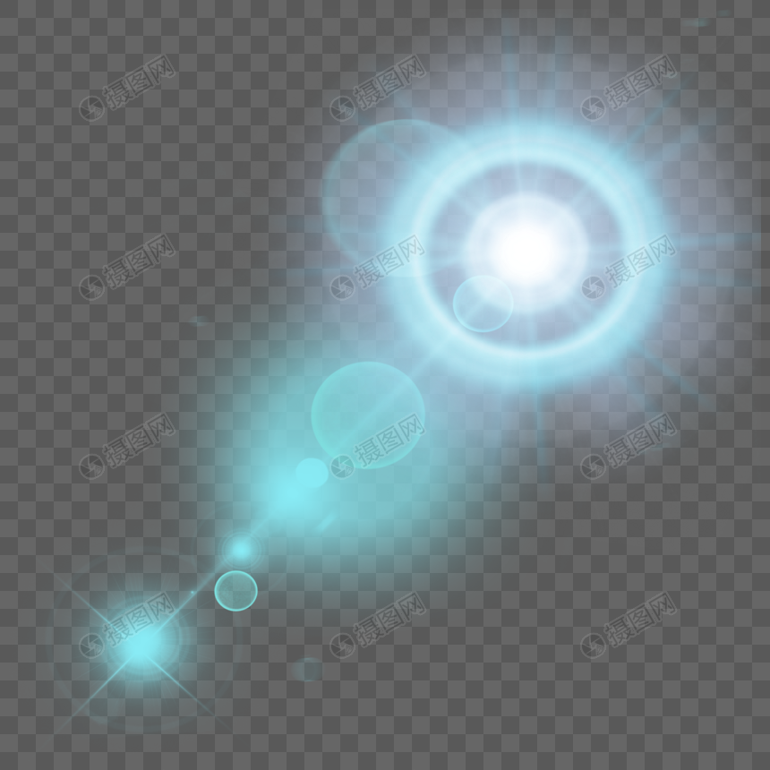 抽象蓝色光效镜头光晕元素素材下载-正版素材402041208-摄图网