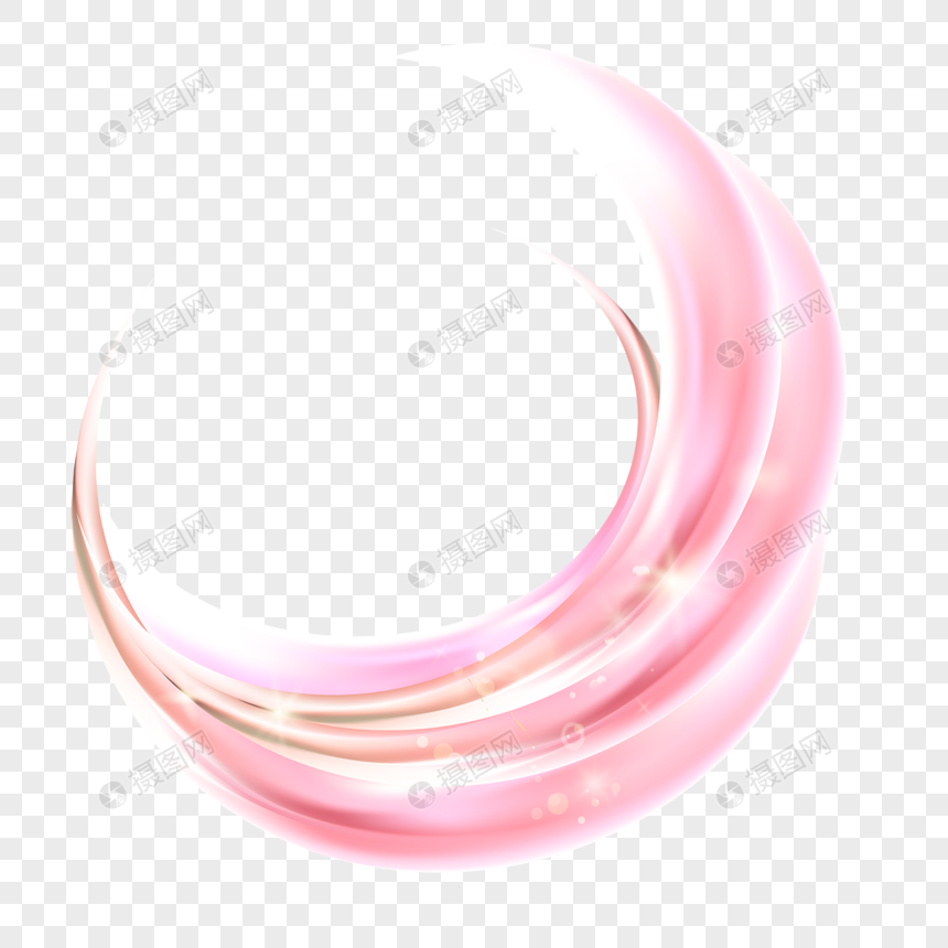粉色闪亮发光抽象曲线波浪图片