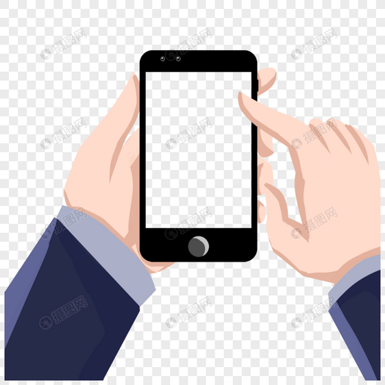 智能手机和一手触摸点框架图片