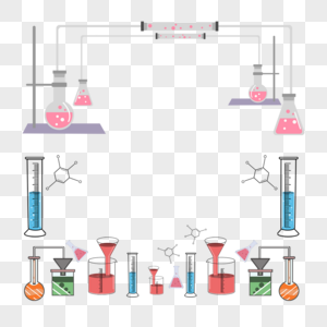 明亮化学仪器药剂边框图片