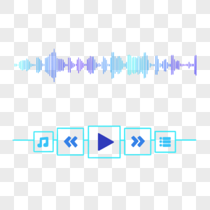 蓝紫色渐变音乐播放器图片