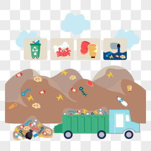 垃圾掩埋场垃圾分类和环境保护图片
