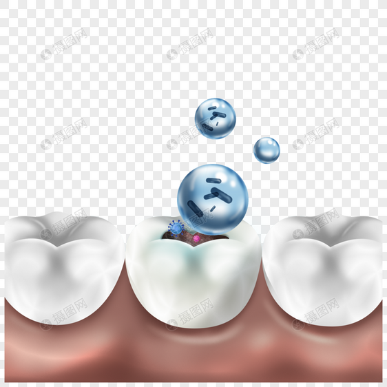 细菌和蛀牙光效牙齿健康图片