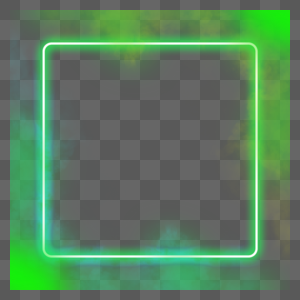 边框霓虹光效烟雾绿色图片