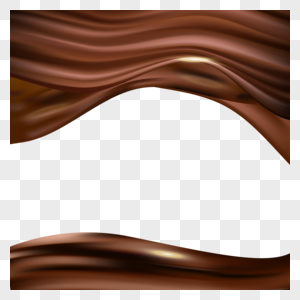 巧克力丝滑波浪边框背景图片