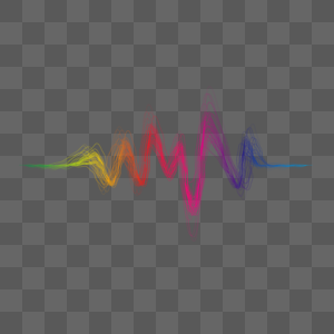 五颜六色声波渐变粗糙线条科学技术声音均衡器图片