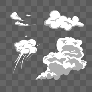 漫画烟雾气氛云朵图片