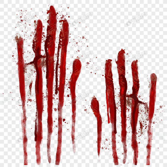 手掌印鲜红血液恐怖涂鸦图片