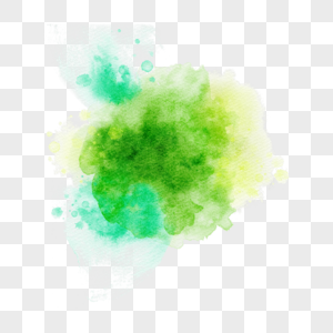 笔刷笔触绿色喷溅水彩风格图片
