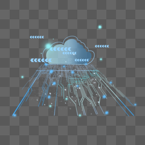 网络安全技术概念蓝色电路板云计算图片