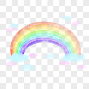 可爱水彩彩虹图案图片
