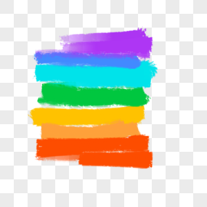 抽象彩虹颜料蜡笔笔刷图片