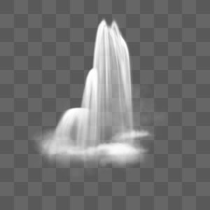 写实的正面窄瀑布液体飞溅图片