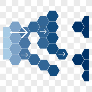 技术六角箭头动态蓝色图片